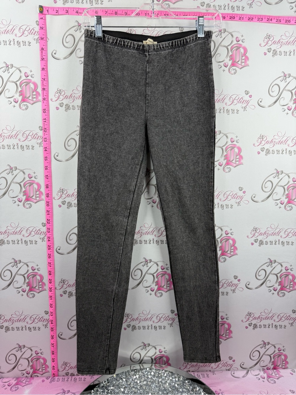 Dkny leggings tights denim look grey Charcoal Gray Leggings